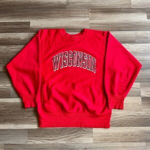 Vintage 80s Champion Reverse Weave Wisconsin Crewneck